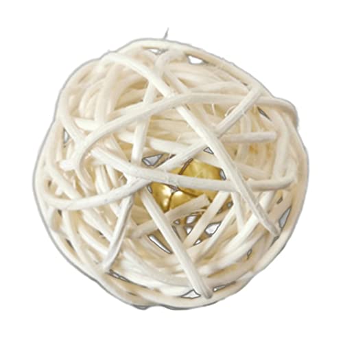 Luojuny Rattan-Ball, leicht, Käfigform, zehn Farben, Katzen-Weidenball, kompatibel mit Outdoor, Beige von Luojuny