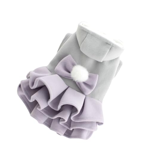 Luojuny Schleifen-Dekoration, Welpenkleid, mehrlagiger Rock, Haustier-Outfit, Katzen- und Hundekleidung mit Fliege, Ball, 2-beinig, leicht zu tragen, Lila, Größe M Luojuny Schleifen-Dekoration, Welpenkleid, mehrlagiger Rock, Haustier-Outfit, Katzen- und Hundekleidung mit Fliege, Ball, 2-beinig, leicht zu tragen, Lila, Größe M von Luojuny