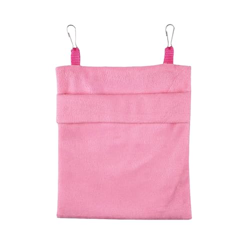 Luojuny Simple Style Pet Nest Weicher Schlafsack, gemütliches Bett für Hamster, bequemer Plüschschlaf, kratzfeste Hängematte, Kleintierversteck Winterunterschlupf, Rosa von Luojuny