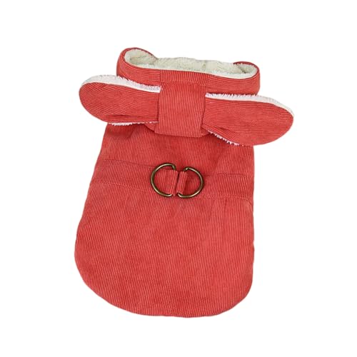Luojuny Tragbarer Haustiermantel, Baumwollmantel, Knopfverschluss, weich, bequem, Winter, Hunde, Katzen, Kapuzenjacke für Outdoor, Zuhause, Reisen, trendiger Haustiermantel, Rot, Größe S Luojuny Tragbarer Haustiermantel, Baumwollmantel, Knopfverschluss, weich, bequem, Winter, Hunde, Katzen, Kapuzenjacke für Outdoor, Zuhause, Reisen, trendiger Haustiermantel, Rot, Größe S von Luojuny