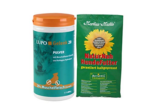 FVLFIL Luposan Lupo Gelenk 20 Pulver 1000g + gratis 1,5kg NaturNah Hundefutter von Luposan