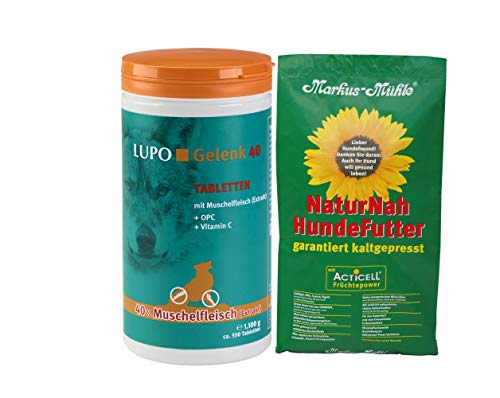 Luposan Lupo Gelenk 40 Tabletten 1100g + gratis 1,5kg NaturNah Hundefutter von Luposan