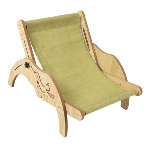 Katzen-Lounge-Stuhl, Universelle Erhöhte Haustier-Hängematte für Alle Jahreszeiten, Faltbarer Mini-Strandstuhl, Hervorragende Atmungsaktivität, Katzenbett für Katzen und Haustiere von Luqeeg