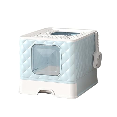 Katzentoilette, Schublade Typ Halb Geschlossen Katzentoilette Abnehmbare Waschbar Großen Raum Haustier-Toilette-Box mit Deckel Anti-Spritzwasser Toilette für Katzen und Katzentoilette, Schublade Typ Halb Geschlossen Katzentoilette Abnehmbare Waschbar Großen Raum Haustier-Toilette-Box mit Deckel Anti-Spritzwasser Toilette für Katzen und von Luqeeg