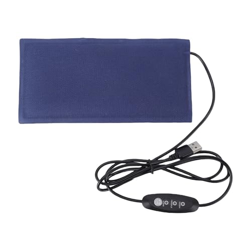 Luqeeg 27.4 x 14.7 cm Heizkissen für Kleine Reptilien, 5V USB Reptilien Heizkissen mit 3 Stufiger Funktion Heizmatte für Terrarien für Zuchtboxen Käfige Setzlinge Kleintiere von Luqeeg