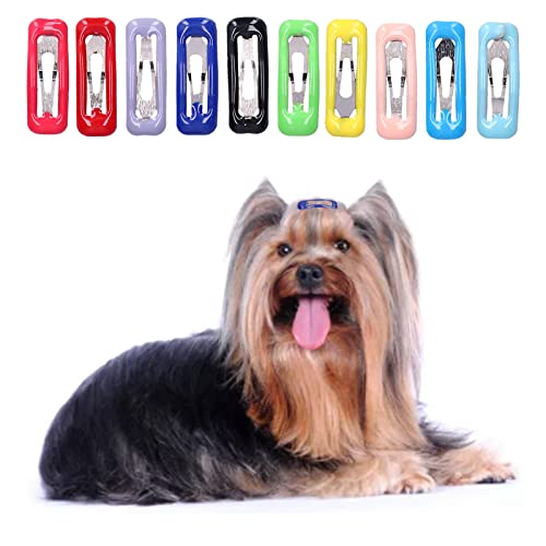 Luqeeg 50 Stück Kleine Haustier-Haarspangen, Haarspangen Haar-Accessoires für Hunde, Katzen, Welpen Mehrfarbige Haarspangen, Niedliche Mini-Haarspangen für Hunde, Katzen, Welpen, Mädchen von Luqeeg
