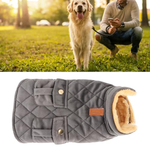 Luqeeg Modische, Winddichte, Gemütliche, Warme Hundejacke mit Tasche, Bequemer Wintermantel für Spaziergänge Im Freien (XL) von Luqeeg