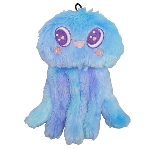 Luqeeg Plüsch Hundespielzeug mit Quallen Form Füllung Hund Quietsche Spielzeug Stress Relief Tool Tägliche Begleitung Halten Sie Sie Beschäftigt für Mittlere Große Rasse Kauer (Blue) von Luqeeg
