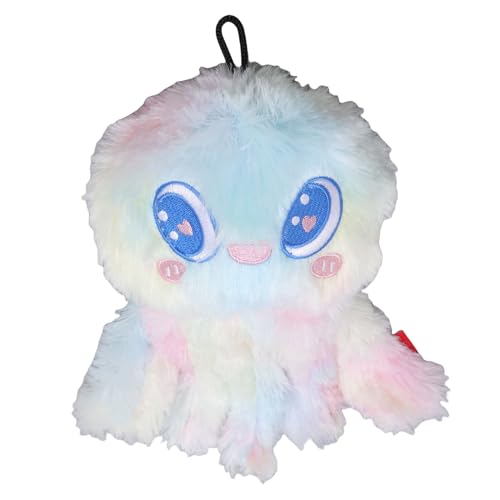 Luqeeg Plüsch Hundespielzeug mit Quallen Form Füllung Hund Quietsche Spielzeug Stress Relief Tool Tägliche Begleitung Halten Sie Sie Beschäftigt für Mittlere Große Rasse Kauer (PINK) von Luqeeg