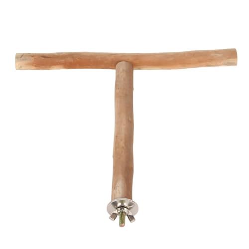 Vogelkäfigständer, Holz-Papageiensitzstange, T-Förmig Holz-Baumsitzstange für Standtraining, für Nymphensittiche, Unzertrennliche, Wellensittiche, Große Vögel und Papageien Vogelkäfigständer, Holz-Papageiensitzstange, T-Förmig Holz-Baumsitzstange für Standtraining, für Nymphensittiche, Unzertrennliche, Wellensittiche, Große Vögel und Papageien von Luqeeg