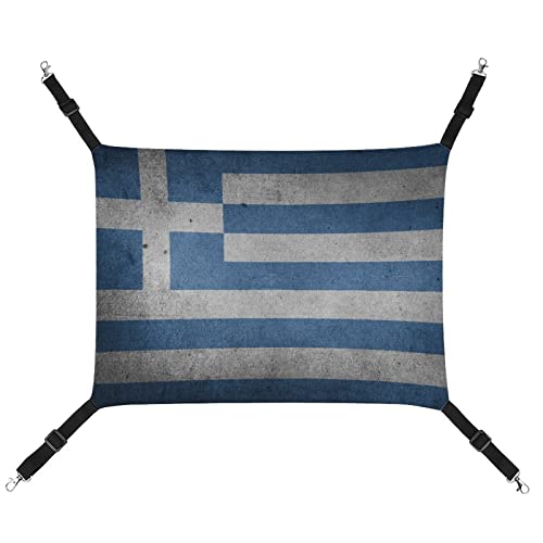 Griechenland-Flagge Katzenkäfig Hängematte Hundehängematte , Kleintier Katzenkäfig Bettgestell von Lurnise