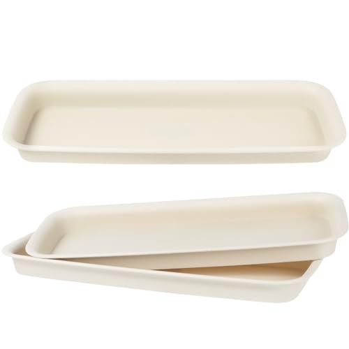 Lurrose 3 Stück Kunststoff Blumentopfuntersetzer, Rechteckig, Wasserschalen für Blumentöpfe, Pflanzkasten Untersetzer, 34 x 14 x 3 cm, Weiß, 3er-Set Lurrose 3 Stück Kunststoff Blumentopfuntersetzer, Rechteckig, Wasserschalen für Blumentöpfe, Pflanzkasten Untersetzer, 34 x 14 x 3 cm, Weiß, 3er-Set von Lurrose