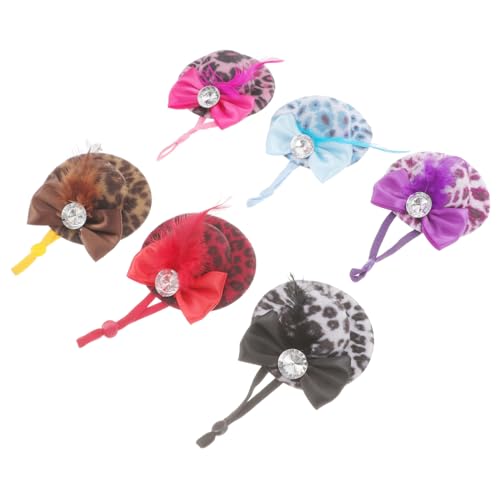 Lurrose 6St tiermütze Tier kostüm Tierkopfschmuck Puppen-Partyhüte Halloween-Minihut Spielzeug Kleiner Tierhut tragbarer Papageienhut Henne Zylinder Kopfbedeckung Kamm von Lurrose