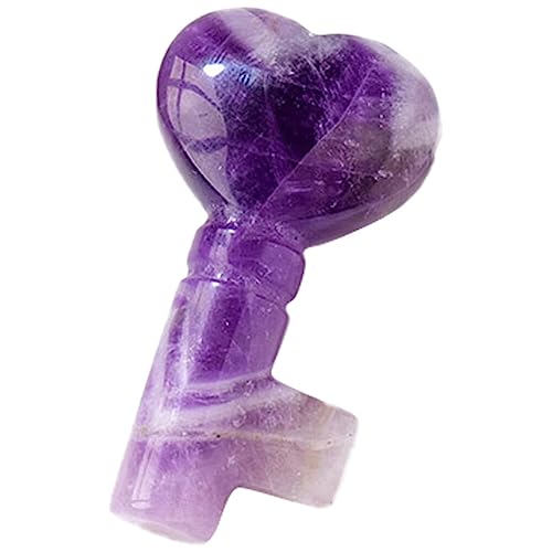 Lurrose Herzschlüsselförmiger Kristallstein-Anhänger Natürlicher Kristallstein-Perlenanhänger Charms Achat-Kristallstein Für DIY-Schmuckherstellung Halskette Schlüsselanhänger Lila Lurrose Herzschlüsselförmiger Kristallstein-Anhänger Natürlicher Kristallstein-Perlenanhänger Charms Achat-Kristallstein Für DIY-Schmuckherstellung Halskette Schlüsselanhänger Lila von Lurrose