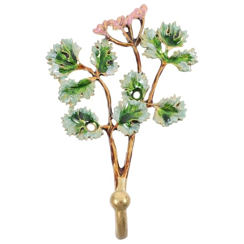 Lurrose Pflanzenhaken modern Wandhaken dekorativ Kleiderhaken für die Wand Retro-Haken montiert Haken zum Aufhängen Haken aus Legierung Kleine Haken Wandgarderobenhaken Zinklegierung Grün von Lurrose