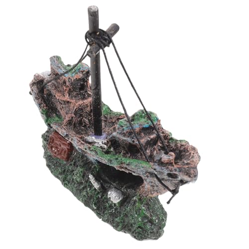 Lurrose Schiffswrack Dekoration Für Aquarien Unterwasser Harz Ornament Realistische Malschiff Statue Hiding Place Für Fische Aquarium Deko Für Natürliche Landschaft Lurrose Schiffswrack Dekoration Für Aquarien Unterwasser Harz Ornament Realistische Malschiff Statue Hiding Place Für Fische Aquarium Deko Für Natürliche Landschaft von Lurrose