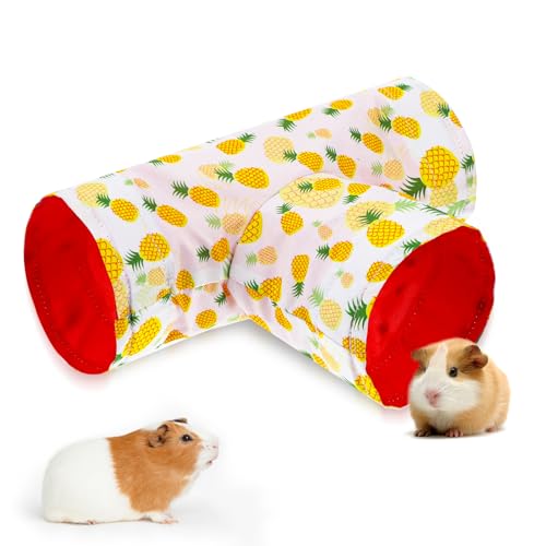 3-Wege-Meerschweinchentunnel, waschbarer Kaninchentunnel, unverzichtbares Spielzeug und Zubehör für Meerschweinchen, Hasen, Hamster, Chinchillas, Frettchen, Ratten und kleine Haustiere von Lusofie