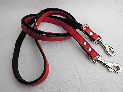 HUNDELEINE Führleine Leine Echt Leder *220cm/20mm, ROT-Schwarz, 3xVerstellbar HUNDELEINE Führleine Leine Echt Leder *220cm/20mm, ROT-Schwarz, 3xVerstellbar von Lusy011