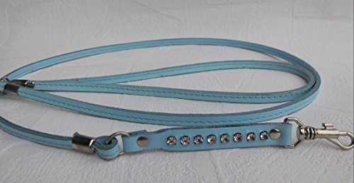 HUNDELEINE - Leine Strass+Leder, 130cm BLAU - *für kleine Hunde* HUNDELEINE - Leine Strass+Leder, 130cm BLAU - *für kleine Hunde* von Lusy011