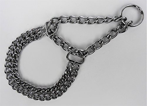Kettenhalsband - Halskette, Halsumfang max 43cm/14mm - 2reihig Neu Chrome von Lusy011