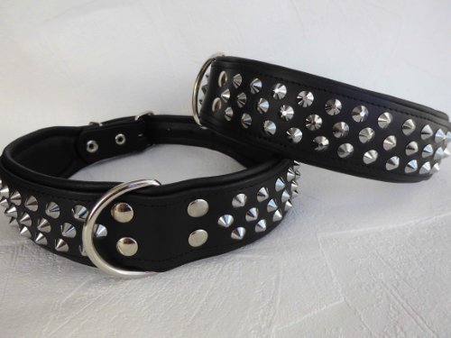 Leder Halsband - Hundehalsband, Nieten, Halsumfang 51-61cm, Schwarz Neu, Echt voll Leder Leder Halsband - Hundehalsband, Nieten, Halsumfang 51-61cm, Schwarz Neu, Echt voll Leder von Lusy011