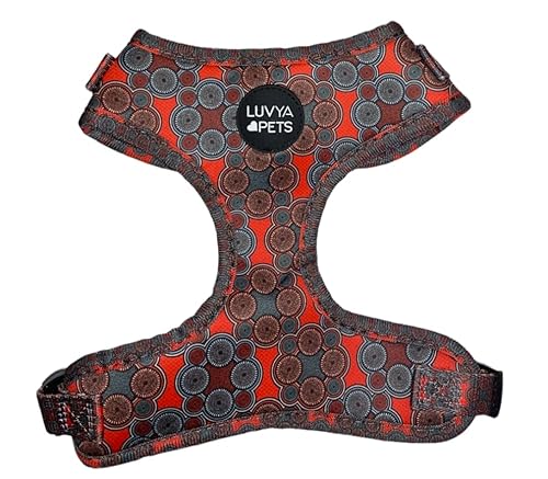 LuvYa Pets Modernes buntes Hundegeschirr mit Unisex-Drucken, afrikanischer Mutterland-Druck, Größe L, Brustumfang 55,9–81,3 cm von LuvYa Pets
