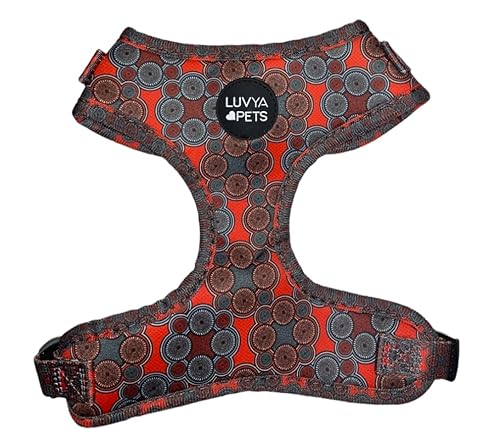 LuvYa Pets Modernes buntes Hundegeschirr mit Unisex-Drucken, afrikanischer Mutterland-Druck, Größe M, Brustumfang 45,7–61 cm von LuvYa Pets