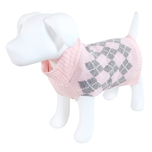 Luvable Friends Strickpullover für Hunde und Katzen, Gr. M, Pink Argyle Luvable Friends Strickpullover für Hunde und Katzen, Gr. M, Pink Argyle von Luvable Friends