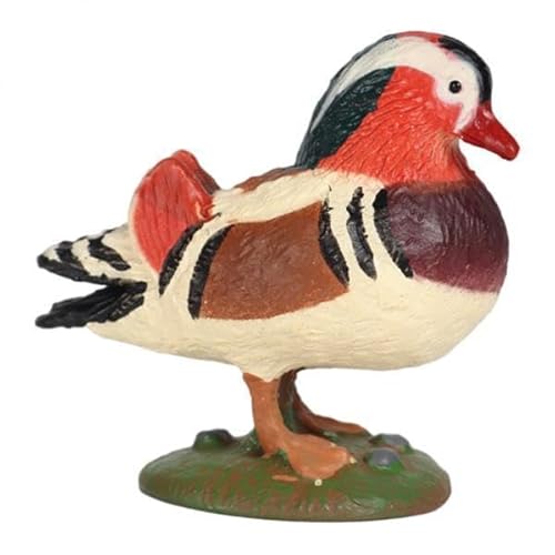 Luwecf 2X Simulierte Mandarin Ente Figurine, Pädagogisches Requisiten Skulptur Ornament Realistische von Luwecf