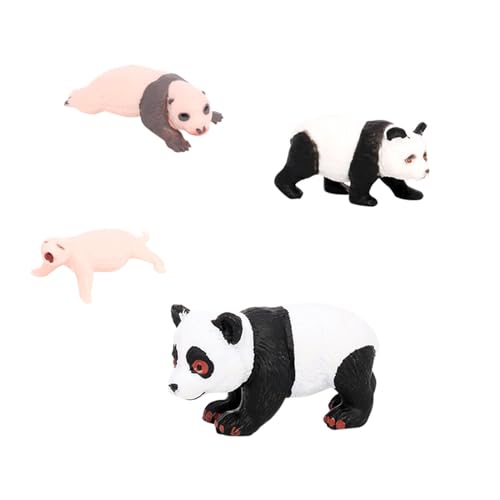 Luwecf 4X Panda Tier Lebenszyklus Modell Kognitiven Spielzeug Pädagogisches Spielzeug Liefert Party Klassenzimmer Zubehör für Kinder Mädchen Jungen, Panda-Wachstumszyklus 3 von Luwecf
