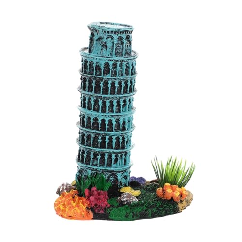 Luwecf Aquarium Ornament Schiefen Turm von Modell Fisch Tank Landschaft Dekor Harz für Home Ornament Luwecf Aquarium Ornament Schiefen Turm von Modell Fisch Tank Landschaft Dekor Harz für Home Ornament von Luwecf