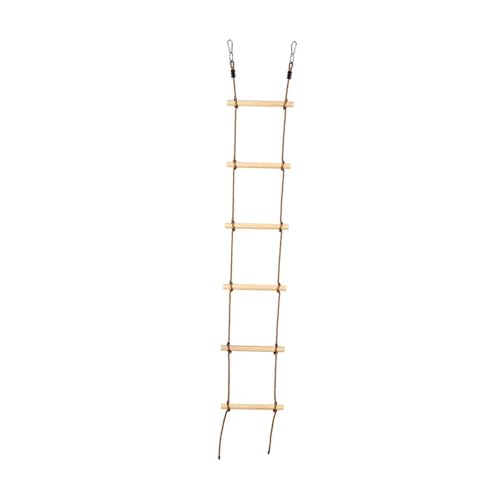 Luwecf Kletterleiter, Hängende Strickleiter, 6 Abschnitte, tragbares für den Hinterhof, leichte Indoor-Kletterseilleiter für Kinder Luwecf Kletterleiter, Hängende Strickleiter, 6 Abschnitte, tragbares für den Hinterhof, leichte Indoor-Kletterseilleiter für Kinder von Luwecf