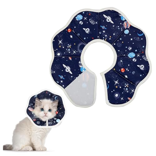 1 Stück Soft Cat Cone Collar Soft Cat Recovery Collars & Cones Pet Recovery Collar Verstellbarer Anti-Lick Cat Recovery Collar Nach der Operation schützender niedlicher kleiner Katze Wundheilung Recov von Luxiremi