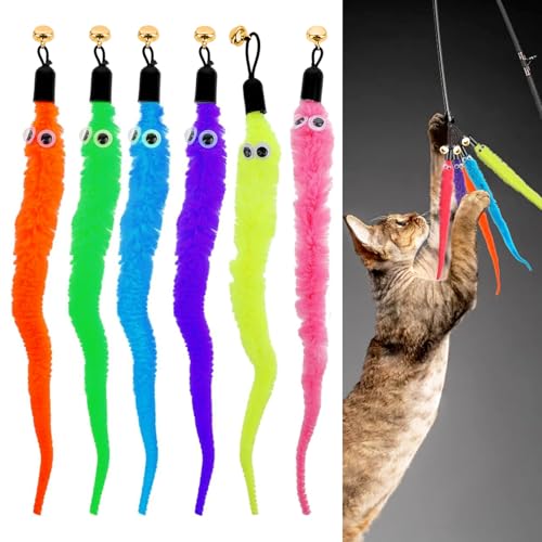 Luxiremi 12 Stück Katzenspielzeug für Indoor-Katzen, Katzenspielzeug, Ersatz-Zauberstab-Spielzeug, Katzenfeder-Spielzeug, Zubehör, Wurmspielzeug, Katzenzubehör für Bohrung Luxiremi 12 Stück Katzenspielzeug für Indoor-Katzen, Katzenspielzeug, Ersatz-Zauberstab-Spielzeug, Katzenfeder-Spielzeug, Zubehör, Wurmspielzeug, Katzenzubehör für Bohrung von Luxiremi