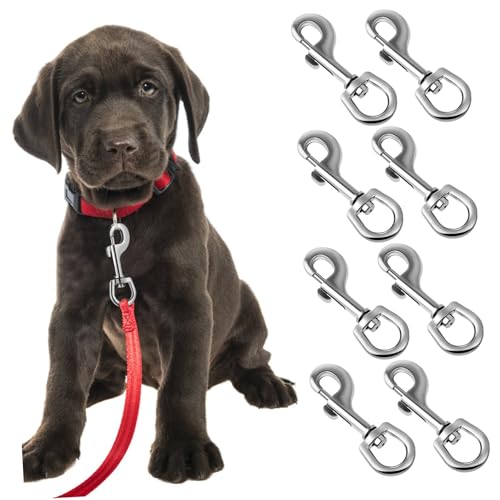 8 Stück Hundeleine Clips Swivel Snap Hooks für Haustiere Robust für Training Outdoor Aktivitäten von Luxshiny