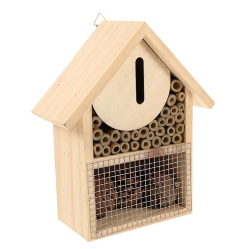 Hängendes Bienenhaus aus Holz Gemaltes Insektenhotel für Wildbienen und Schmetterlinge für Garten und Terrasse und Funktional Hängendes Bienenhaus aus Holz Gemaltes Insektenhotel für Wildbienen und Schmetterlinge für Garten und Terrasse und Funktional von Luxshiny