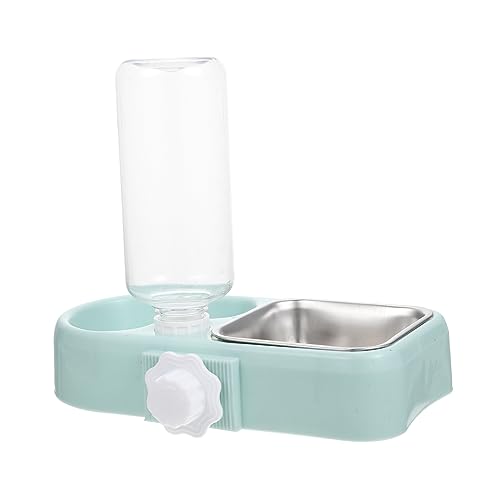 Luxshiny 1 Satz Automatischer Haustierfütterer Wasserspender und Futternapf für Katzen und Hunde Abnehmbarer Futter und Wasserbehälter für Innenräume Blau mit Dekorativem Design von Luxshiny