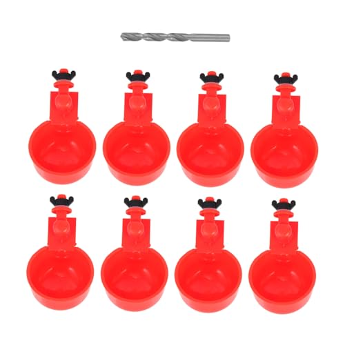 Luxshiny 1 Satz Automatischer Tränke für Geflügel Große Wasserschalen Bohrer Praktische Lösung für Hühner Tauben und Wachteln Langlebig und Einfach zu Bedienen von Luxshiny