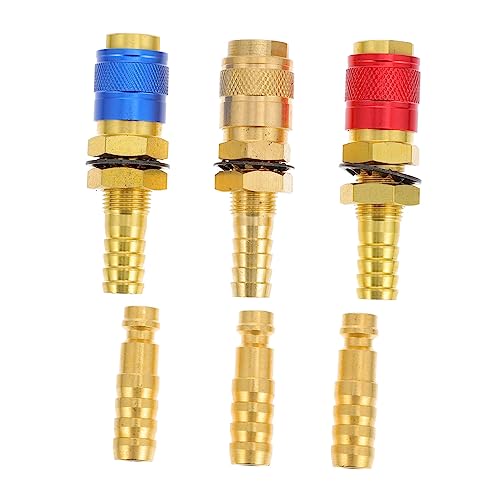 Luxshiny 1 Satz Gasadapter Schnellverschluss Set für Teiliges Schnellanschluss Kit für Wig Schweißgeräte Professionelle und Praktische Verbindungslösung Luxshiny 1 Satz Gasadapter Schnellverschluss Set für Teiliges Schnellanschluss Kit für Wig Schweißgeräte Professionelle und Praktische Verbindungslösung von Luxshiny