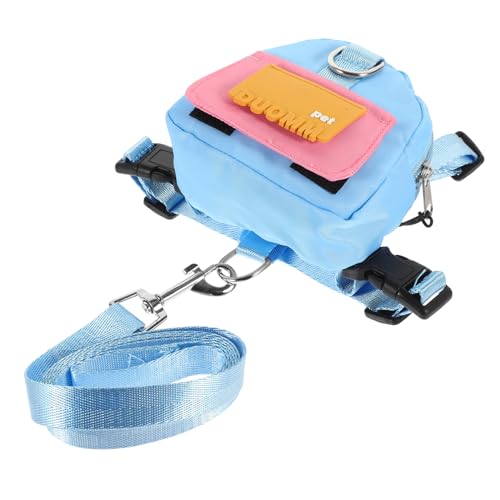 Luxshiny 1 Satz Hundewander Rucksack für Kleine Hunde Selbsttragender Rucksack mit Integrierter Hundekotbeutel Dispensierung für Camping Training und Blau S von Luxshiny