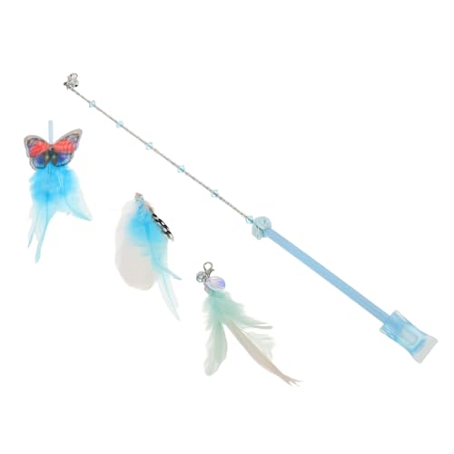 Luxshiny 1 Satz Interaktive Katzenangel mit Federn für Spiel und Bewegung Vielseitiges für Katzen mit Fördert Luxshiny 1 Satz Interaktive Katzenangel mit Federn für Spiel und Bewegung Vielseitiges für Katzen mit Fördert von Luxshiny