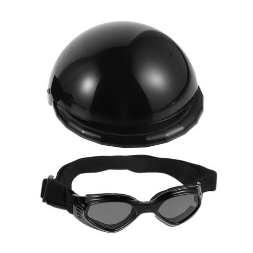 Luxshiny 1 Satz Pet Helm und Brillen Set für Hunde und Katzen Verstellbarer Schutzhelm und Dekorative Sonnenbrille für Haustiere für Motorradfahrten und Outdoor Aktivitäten Luxshiny 1 Satz Pet Helm und Brillen Set für Hunde und Katzen Verstellbarer Schutzhelm und Dekorative Sonnenbrille für Haustiere für Motorradfahrten und Outdoor Aktivitäten von Luxshiny