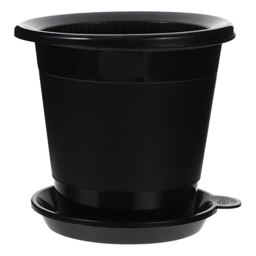Luxshiny 1 Set Orchideen-blumentopf Mit Drainagelöchern: Indoor-sukkulenten-Pflanzen-anzuchttopf Für Die Dekoration Von Home-Office-Balkon – Blumentopf Und Untertasse von Luxshiny