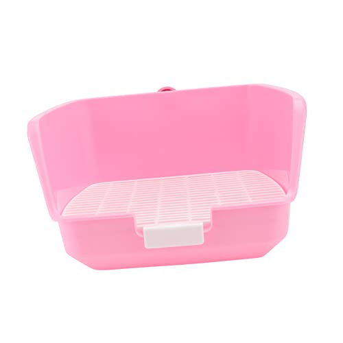 Luxshiny 1 Stück Kleintier Toilette mit Hohem Zaun Praktische und Tragbare Toilette für Kaninchen und Meerschweinchen Abnehmbares für Einfache für Wohnzimmer und Garten von Luxshiny