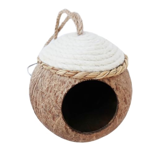 Luxshiny 1 Stück Kokosnuss Vogelhaus für Kleintiere Hängendes Nest aus Natürlicher Kokosnuss für Hamster Wellensittiche Vögel und Bequemes Schlafnest Einfache Installation und Langlebig Luxshiny 1 Stück Kokosnuss Vogelhaus für Kleintiere Hängendes Nest aus Natürlicher Kokosnuss für Hamster Wellensittiche Vögel und Bequemes Schlafnest Einfache Installation und Langlebig von Luxshiny
