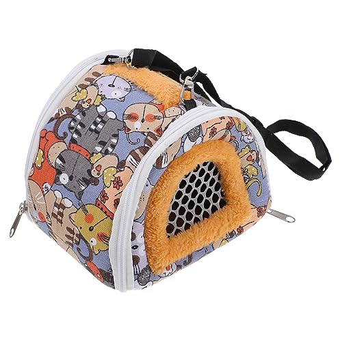 Luxshiny 1 Stück Tragetasche für Kleine Haustiere Atmungsaktive Reisetasche für Hamster Chinchillas und Andere Kleintiere Faltbare Transporttasche mit Tragegurt für Outdoor Ausflüge und von Luxshiny