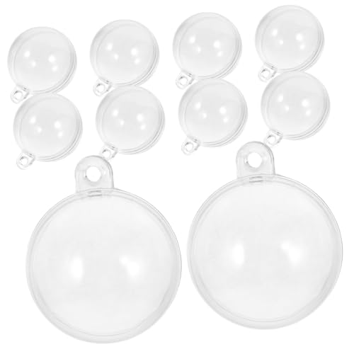 Luxshiny 10 Stück Teiliges Durchsichtige Aquarium-deko Kugeln Befüllbare Schwimmende PVC-bälle für Fischglas DIY Ornament für Xmas Party Hochzeit Valentinstag und Geburtstag von Luxshiny