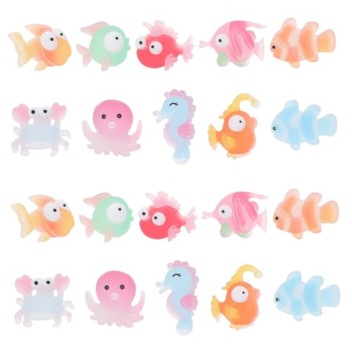 Luxshiny 100 Stück Teiliges Mini Meerestiere Resinfiguren Farbenfrohe Aquarium Deko Langlebige und Detailreiche Miniaturen für Fischbecken Garten Puppenhaus und DIY Geländegestaltung von Luxshiny