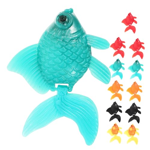 Luxshiny 12 Stück Teiliges Künstliche Goldfische Aquarium Deko Realistisch Schwimmend aus Kunststoff Fischfreundlich Einfache Pflege für Haushalt und Büro Fischbecken von Luxshiny