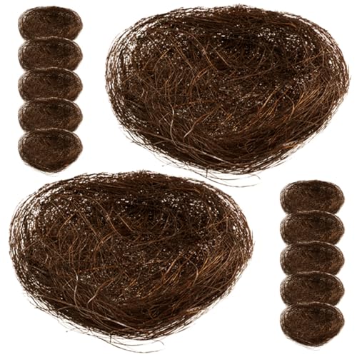 Luxshiny 16 Stück Teiliges Simuliertes Vogelnest Dekoration für Garten und Fotografie Kreative Tischdeko für Hochzeiten und Partys Leichte und Einfache Ornamente aus Fäden Braun Luxshiny 16 Stück Teiliges Simuliertes Vogelnest Dekoration für Garten und Fotografie Kreative Tischdeko für Hochzeiten und Partys Leichte und Einfache Ornamente aus Fäden Braun von Luxshiny